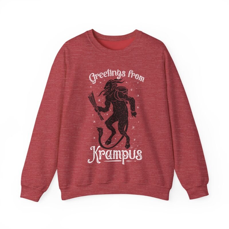 👹 Greetings From Krampus Unisex Sweatshirt – Cozy with a Side of Creepy