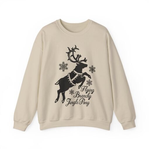 🦌✨ Flying Branchy Jingle Pony Unisex Sweatshirt – Absurdly Festive & Proud of It - Image 11