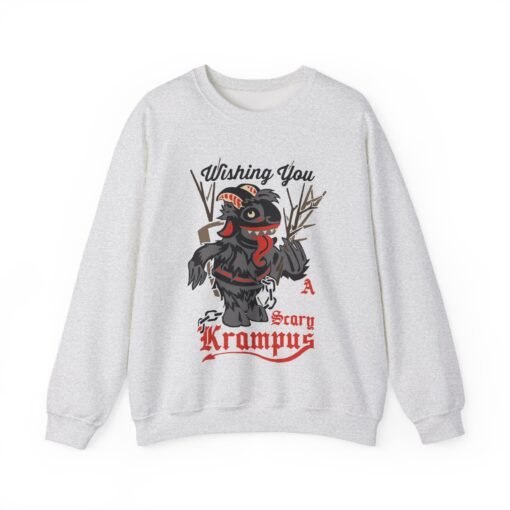 🎄👹 Wishing You a Scary Krampus Unisex Sweatshirt – Cozy Meets Creepy Christmas - Image 10