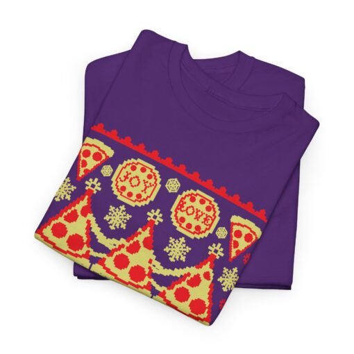 🍕🎄 Pizza Party Ugly Christmas Sweater T-Shirt – Extra Cheese, Please! - Image 2