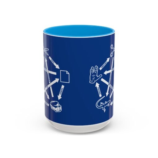 ☕🖖🪨📄✂️🦎 Rock Paper Scissors Lizard LLAP Color Accent Mug – Sip Long and Prosper - Image 65