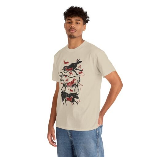 🐂 Cave Art Bulls Unisex T-Shirt – Ancient Style, Modern Vibes - Image 5