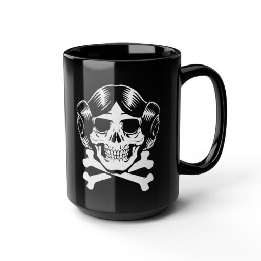 ☕👸💀 Rebel Skull Black Mug – Sip Like a Princess with Attitude - Image 12