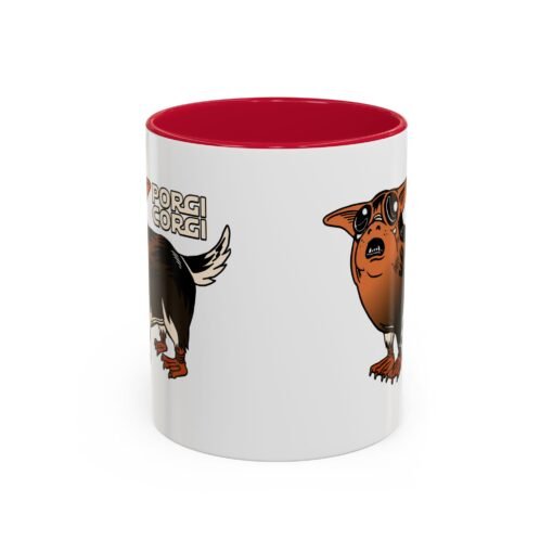 ☕🐶🐧✨ Porgi Corgi Color Accent Mug – Sip with Galactic Cuteness - Image 41