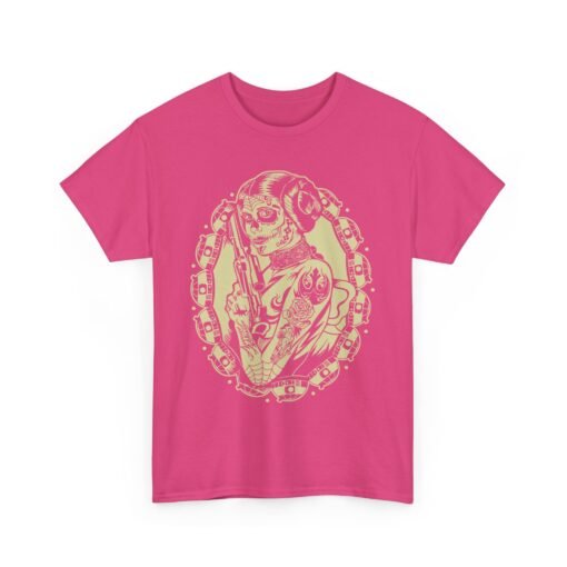 🌹💀 Tattooed Sugar Skull Leia Unisex T-Shirt – Rebel Royalty with a Bold Twist - Image 19