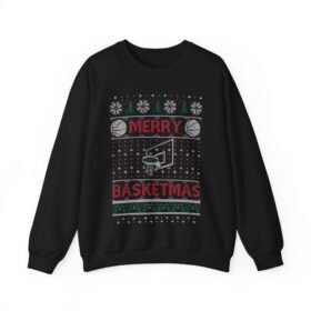 Merry Basketmas | Ugly Christmas Sweater | Unisex | Sweatshirt | Basketball
