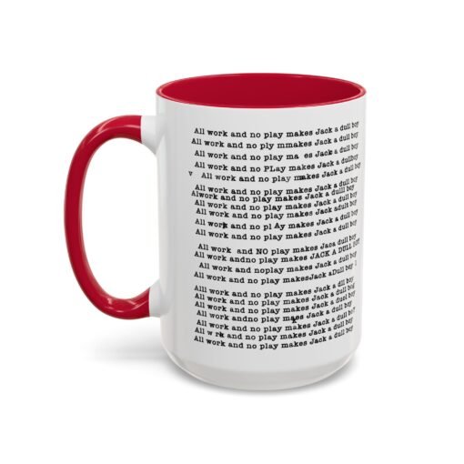 ☕ All Work and No Play Color Accent Mug – A Sip of Madness - Image 88