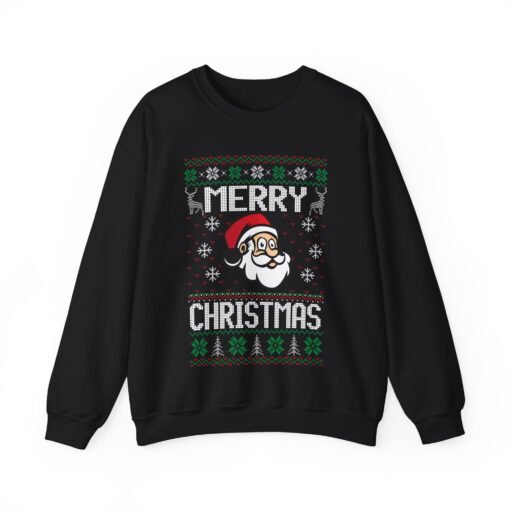 🎅🎄 Merry Christmas Santa Unisex Sweatshirt – Classic Cheer in Ugly Sweater Style - Image 10