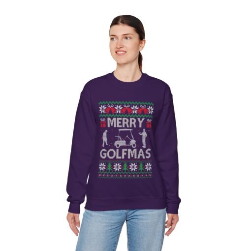 🏌️‍♂️🎄 Merry Golfmas Ugly Christmas Sweatshirt – Tee Up the Holiday Cheer - Image 8