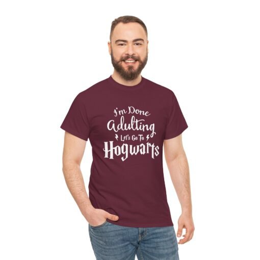 🧙‍♂️📚 I’m Done Adulting Unisex T-Shirt – Let’s Go Somewhere Magical - Image 4