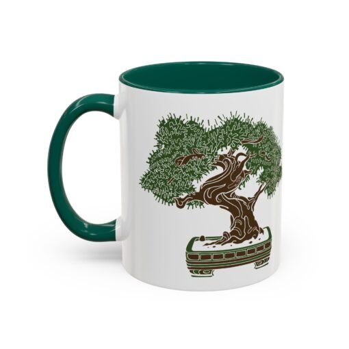 🌳 Bonsai Tree Accent Mug – Sip in Stillness