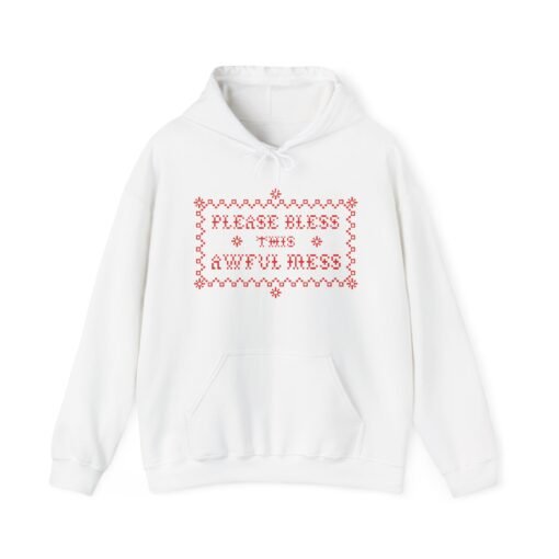 🧵😅 Please Bless This Awful Mess Unisex Hoodie – Cozy Up to the Chaos