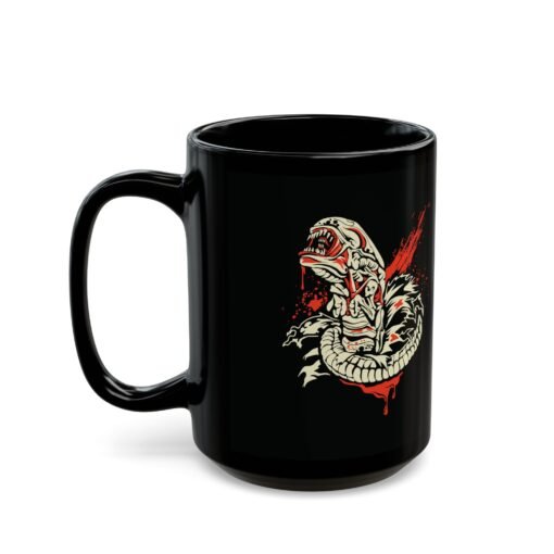 👶👽 Xenomorph Baby Black Mug – Cute, Creepy, and Caffeinated - Image 10