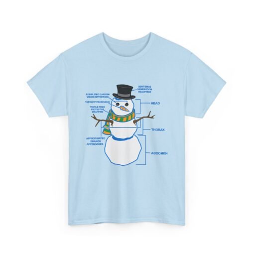 ⛄ Snowman Anatomy Unisex T-Shirt – Frosty Science with a Side of Laughs - Image 15