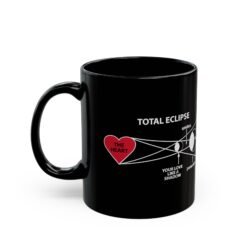 Alternative view of ☕❤️🌘 Total Eclipse of the Heart Black Mug – Sip Into the Science of Love