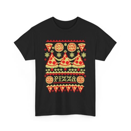 🍕🎄 Pizza Party Ugly Christmas Sweater T-Shirt – Extra Cheese, Please! - Image 11