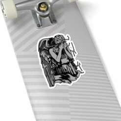 Alternative view of 🗿👁️ Weeping Angel Indoor Sticker – Don’t Blink!