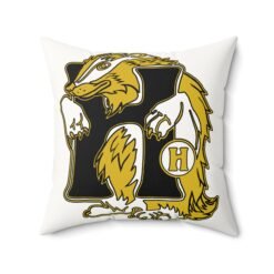 Alternative view of 🦡💛 House of Badger Faux Suede Throw Pillow – Loyalty Meets Cozy Charm