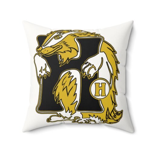 🦡💛 House of Badger Faux Suede Throw Pillow – Loyalty Meets Cozy Charm - Image 2