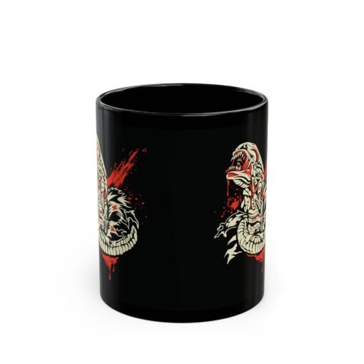 👶👽 Xenomorph Baby Black Mug – Cute, Creepy, and Caffeinated - Image 3