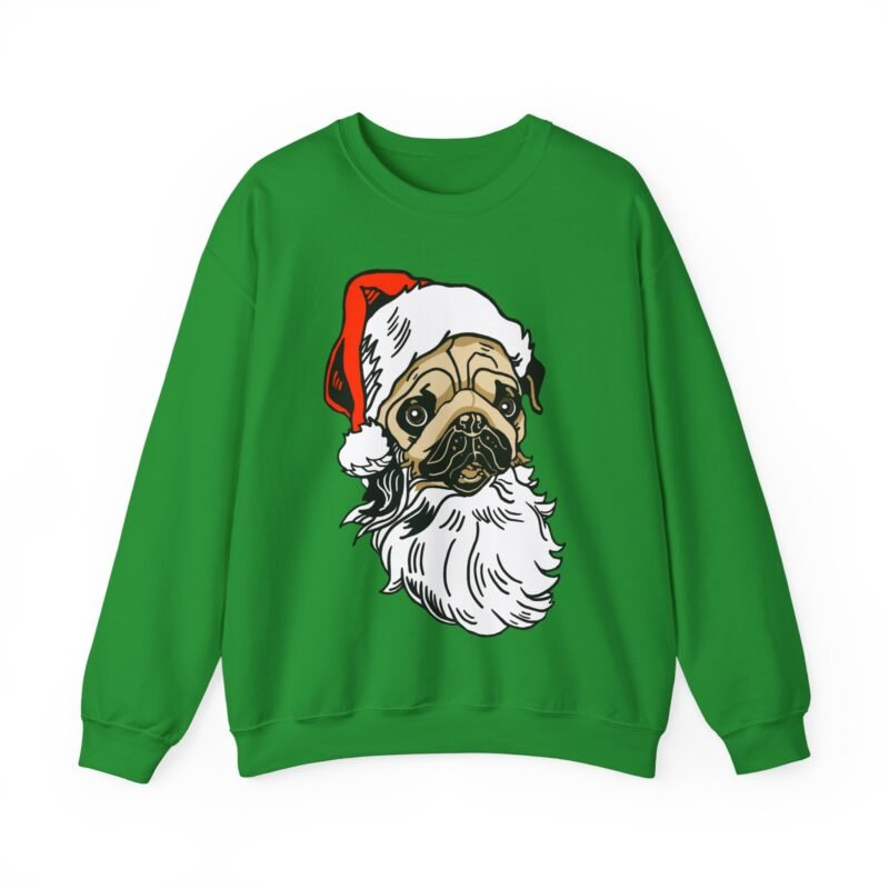 🎅🐾 Pug Santa Unisex Sweatshirt – Cozy Up with Holiday Cuteness