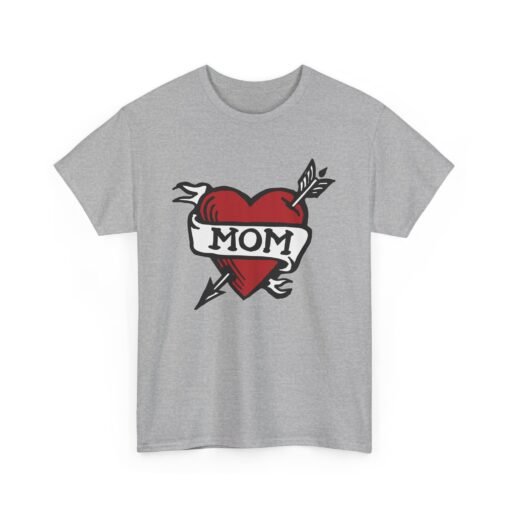 💘 Retro Mom Heart Unisex T-Shirt – Classic Ink, Eternal Love - Image 12
