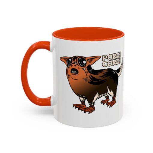 ☕🐶🐧✨ Porgi Corgi Color Accent Mug – Sip with Galactic Cuteness - Image 36