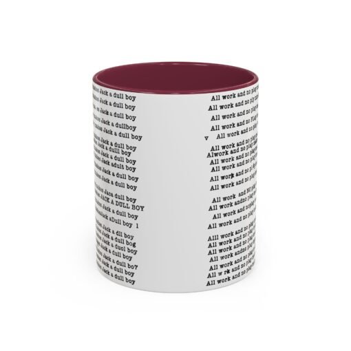 ☕ All Work and No Play Color Accent Mug – A Sip of Madness - Image 2
