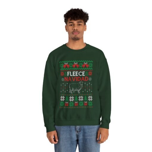 🐑🎄 Fleece Navidad Unisex Sweatshirt – Warm Wishes & Woolly Laughs - Image 4