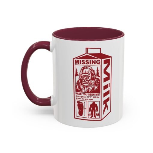 🦶🥛 Missing Bigfoot Color Accent Mug – Sip Like a Legend - Image 12