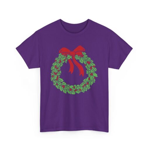 🎄 Holiday Wreath Unisex T-Shirt – Classic Cheer, Comfy Style - Image 15