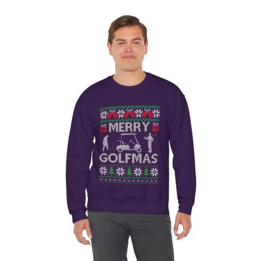 🏌️‍♂️🎄 Merry Golfmas Ugly Christmas Sweatshirt – Tee Up the Holiday Cheer - Image 6