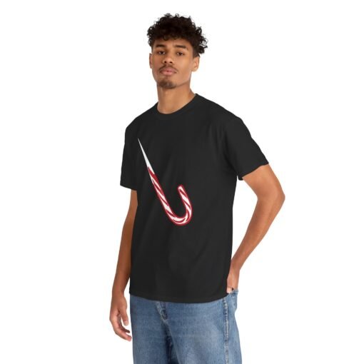 🍭🔪 Candy Cane Shiv Unisex T-Shirt – Sweet but Deadly Holiday Humor - Image 4