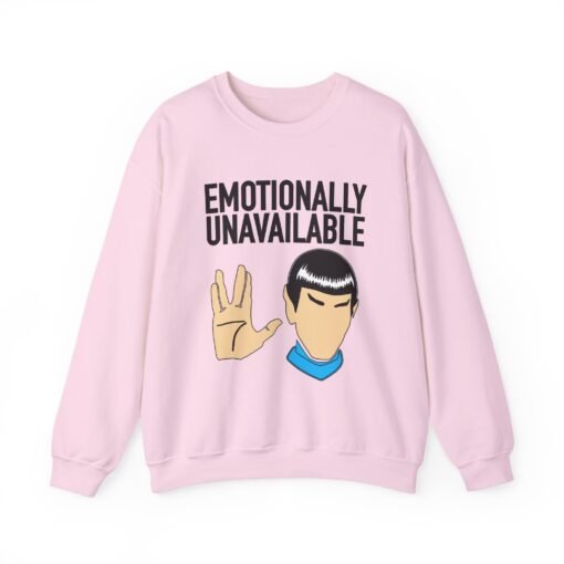 🖖😐 Emotionally Unavailable Unisex Sweatshirt – Logic Over Feelings, Always - Image 12