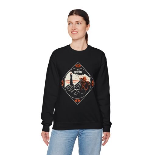 🔥 Mount Doom & Eye of Sauron Unisex Sweatshirt – Dark Elegance for Bold Fans - Image 7