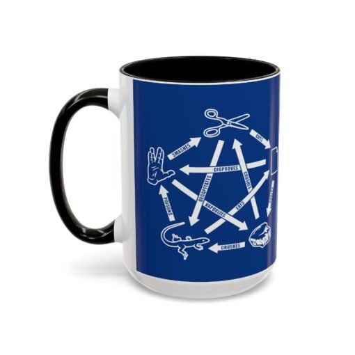 ☕🖖🪨📄✂️🦎 Rock Paper Scissors Lizard LLAP Color Accent Mug – Sip Long and Prosper - Image 52