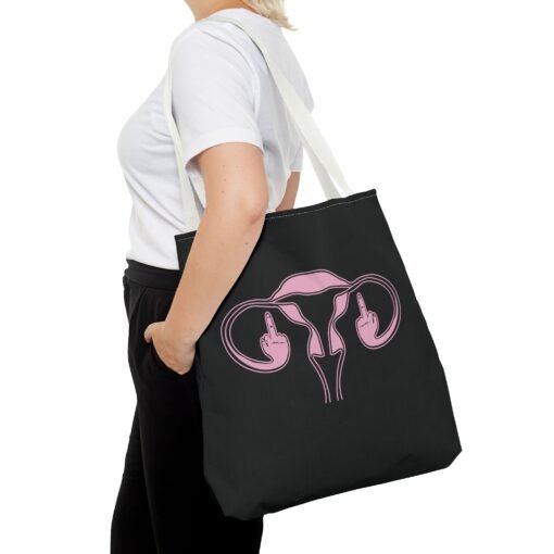 🖕🩷 Ovaries with Middle Fingers Tote Bag – Boldly Carry It All - Image 24