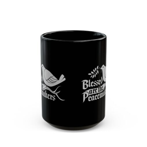 ☕ Blessed Are The Peacemakers Black Mug – Sip with a Spirit of Peace - Image 7