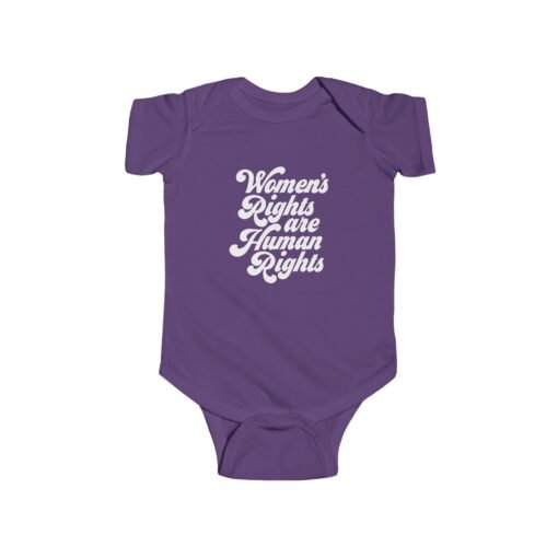 ✊💜 Women’s Rights Are Human Rights Baby Bodysuit – Tiny Size, Big Message - Image 14