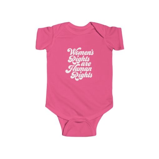 ✊💜 Women’s Rights Are Human Rights Baby Bodysuit – Tiny Size, Big Message - Image 17