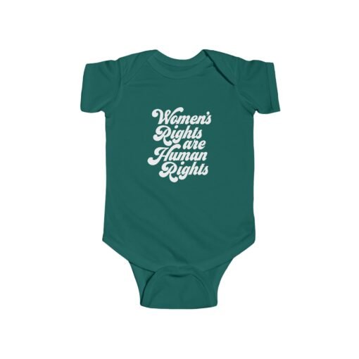 ✊💜 Women’s Rights Are Human Rights Baby Bodysuit – Tiny Size, Big Message - Image 6