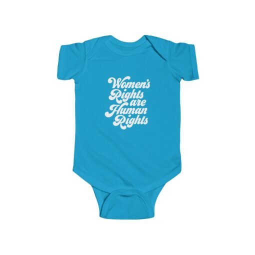 ✊💜 Women’s Rights Are Human Rights Baby Bodysuit – Tiny Size, Big Message - Image 8