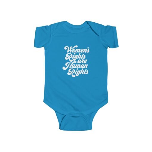 ✊💜 Women’s Rights Are Human Rights Baby Bodysuit – Tiny Size, Big Message - Image 9