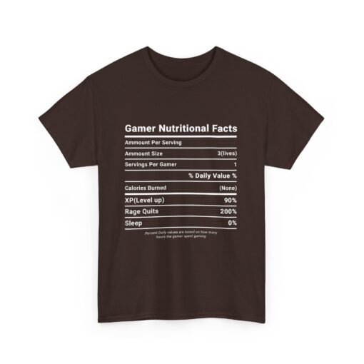🎮 Gamer Nutrition Facts Unisex T-Shirt – Powered by Snacks, Skill & Respawns - Image 10