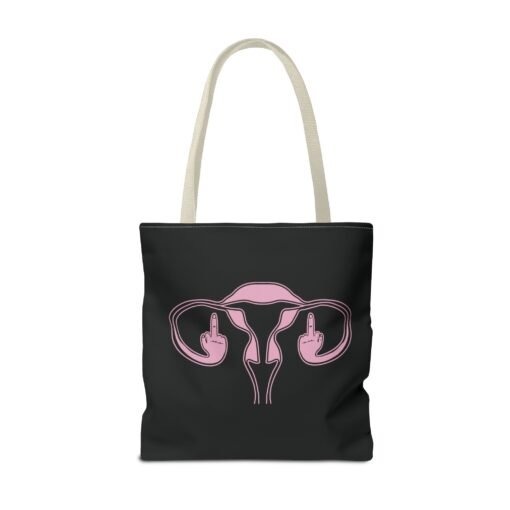 🖕🩷 Ovaries with Middle Fingers Tote Bag – Boldly Carry It All - Image 34