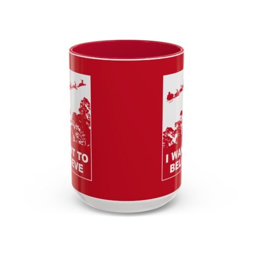 ☕🎅🛸 I Want to Believe (In Santa) Color Accent Mug – Mulder Meets Merry - Image 29