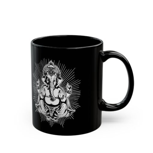 ☕ Ganesh Black Mug – Sip with Wisdom and Blessings - Image 4