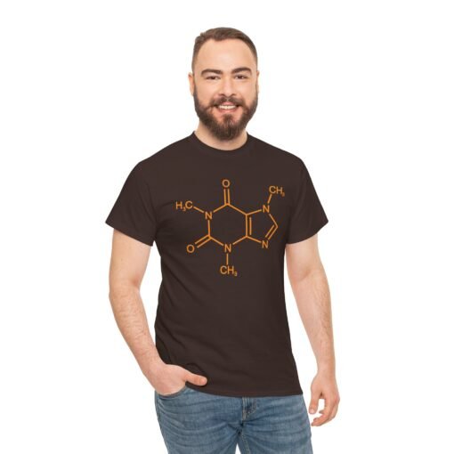 ☕🧪 Caffeine Molecule Unisex T-Shirt – Fuel Your Brain in Style - Image 3