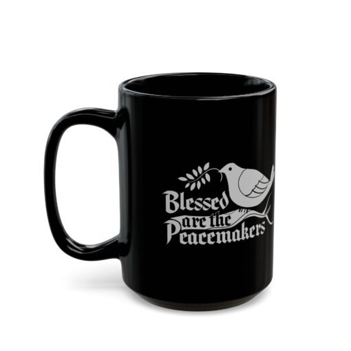 ☕ Blessed Are The Peacemakers Black Mug – Sip with a Spirit of Peace - Image 9