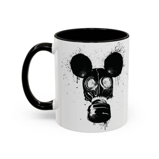 🐭☣️ Gas Mask Mouse Accent Mug – Sip with a Side of Strange - Image 12
